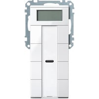 Taster 4-fach mit Raumtemperaturregler und Display, Unterputz, KNX-System weiß (glänzend), Retail