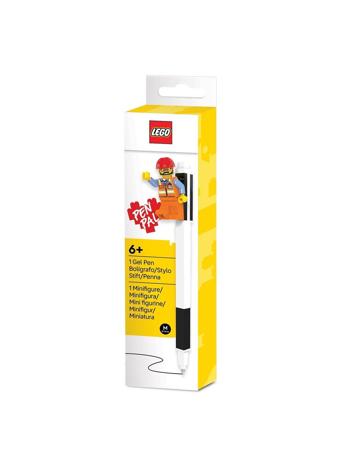 LEGO Pen Pal Gelstift Schwarz mit abnehmbarer Minifigur