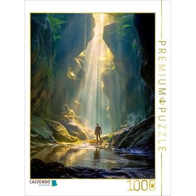 CALVENDO Puzzle Lichtstrahl in die Tiefe | 1000 Teile Lege-Größe 64x48cm Foto-Puzzle für glückliche Stunden