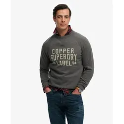 Superdry für Herren. M2014474A Graues ?Merchant Vintage?-Sweatshirt (XXL), Lässig, Baumwolle, Langarm