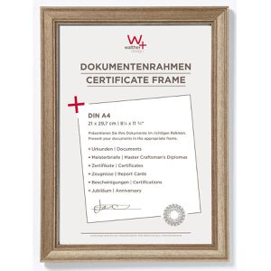 walther-design Bilderrahmen Lounge Design JA130D, A4, 21 x 29,7cm, Echtglas, Kunststoffrahmen, stahl