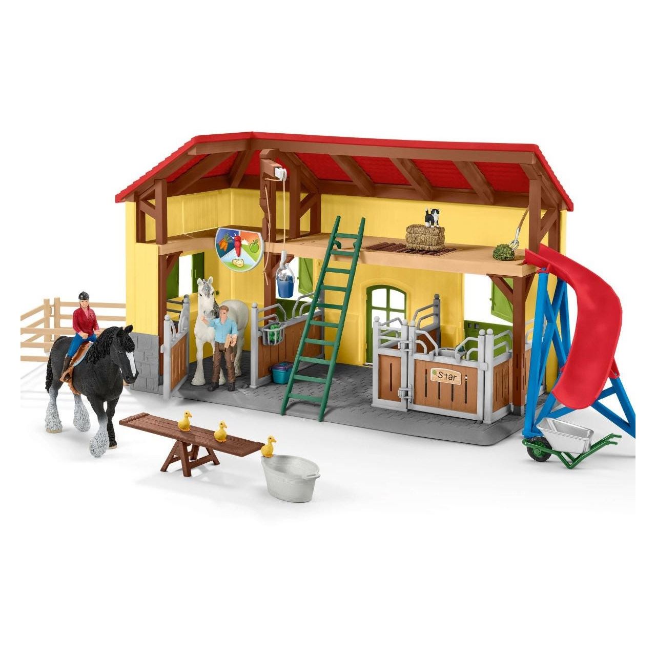 Schleich Farm World 42485 Pferdestall Spielfiguren-Set