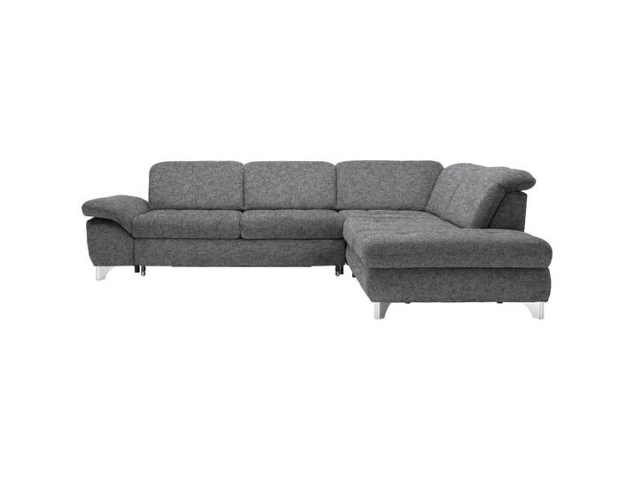 Beldomo Style Ecksofa, Braun, Grau, Metall, Uni, 5-Sitzer, Ottomane rechts, L-Form, 319x260 cm, Goldenes M, seitenverkehrt erhältlich, Bettfunktion Hocker erhältlich, Wohnzimmer, Sofas & Couches, Wohnlandschaften, Ecksofas