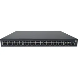 LevelOne Switch 48x GE GTP-5271DP 4x10GSFP+19" 48xPorts 400W (48 Ports), Netzwerk Switch, Grau