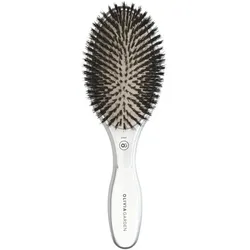 Olivia Garden, Haarbürste + Kamm, Expert Care Oval Wildschweinborsten Silber