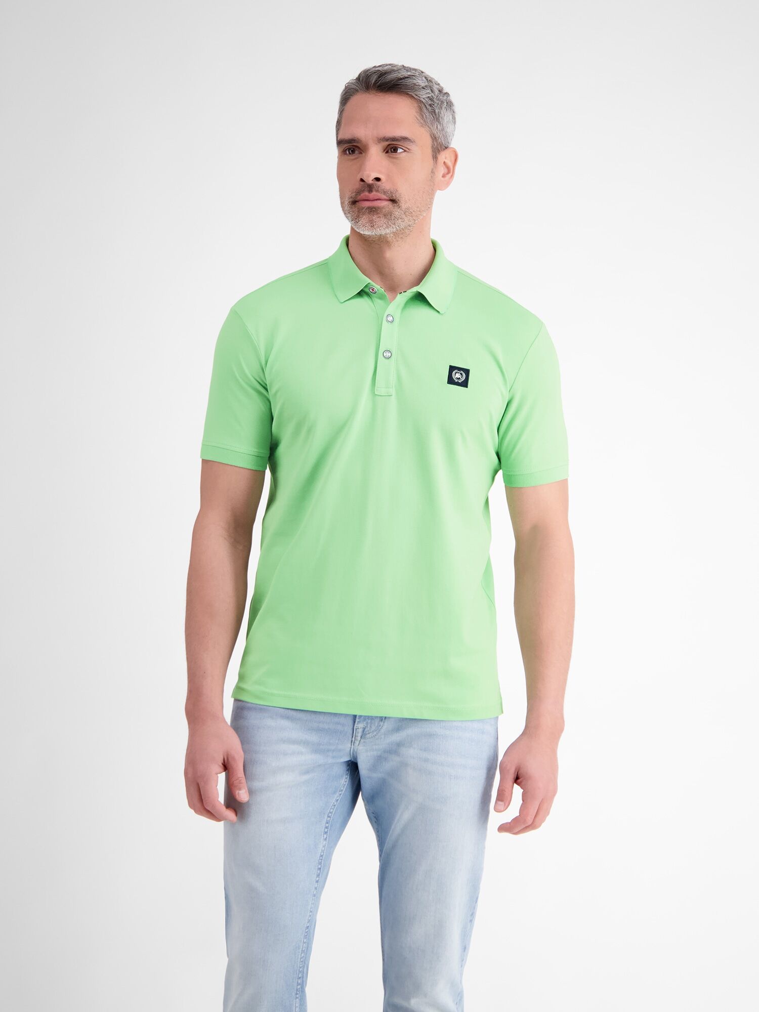 Poloshirt LERROS "Poloshirt für Herren, sportiv und bequem", Herren, Gr. S, grün (light peppermint), 97% Baumwolle, 3% Elasthan, ohne Ausschnitt, Shirts Poloshirt light peppermint S