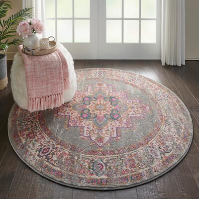 Porch & Den Dobbin Vintage Persian Medallion Farmhouse Area Rug