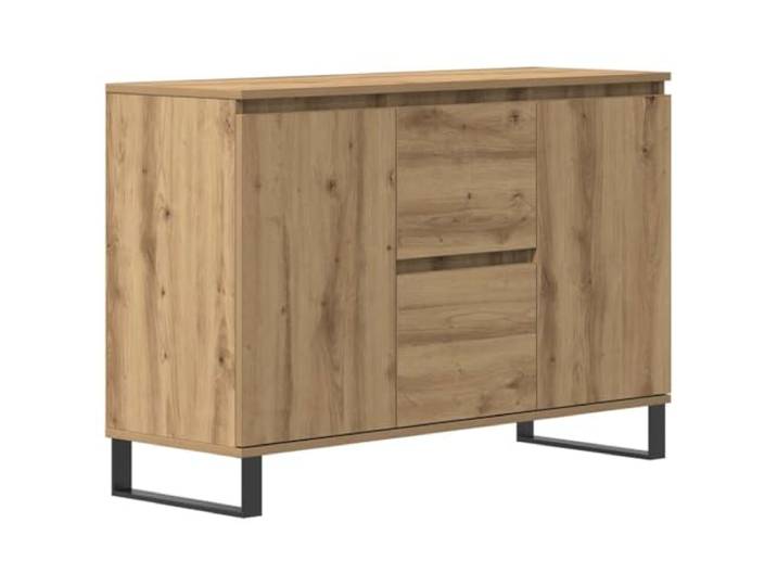 Roanoer Sideboard Artisan-Eiche 101,5x35x70 cm Holzwerkstoff Kompakter Beistellschrank mit Eisenfüßen für Wohnzimmer oder Flur, bietet übersichtliche Ordnung und praktische Ablage.