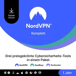 NordVPN Komplett – 1 Jahr Cybersicherheit VPN, PW, Cloud [1 Jahr]