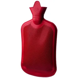 AMPri Wärmflasche 2 Liter rot mit Schraubverschluss