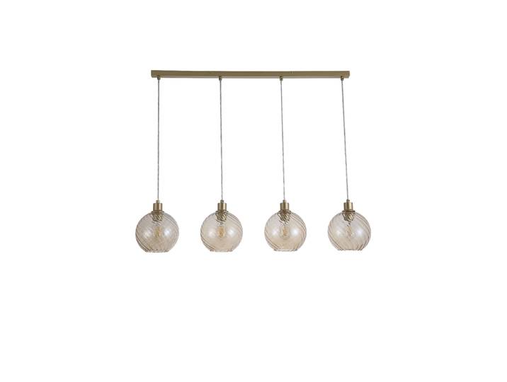 Lineare Design Pendellampe Radiance 4-Flammig Gold, Champagne Searchlight
