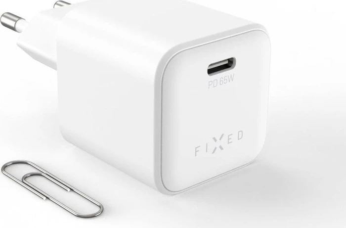 FIXED Mini GaN mit USB-C-Ausgang und PD-Unterstützung 65W weiß