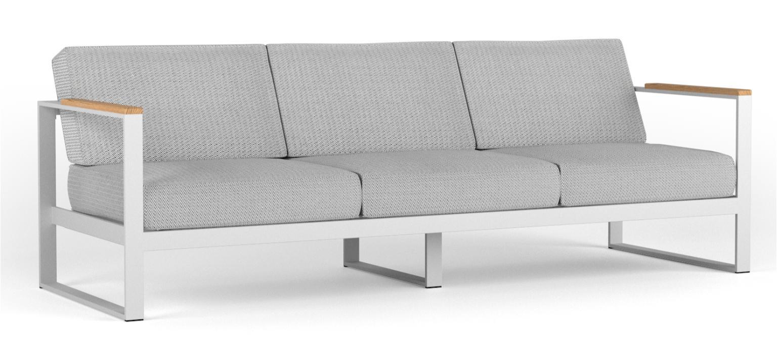 Drei-Sitzer-Sofa Casablanca für den Garten, die Terrasse oder den Innenhof, mit Metallgestell