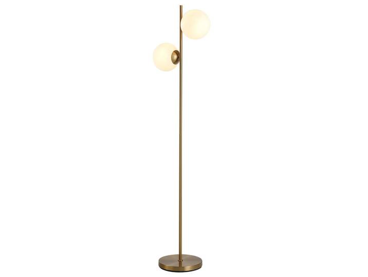 Homcom Stehlampe Stehleuchte Standleuchte 2-teiliger Glas-Lampenschirm Golden+Weiß, Metall, E27, 28x165x39 cm, Lampen & Leuchten, Innenbeleuchtung, Stehlampen