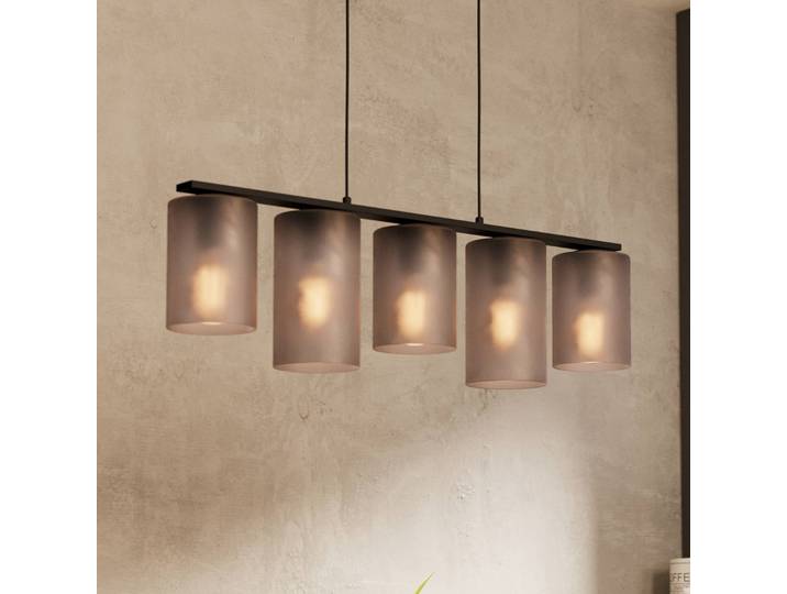EGLO Glas Hängelampe Colomera, dimmbar, alu / grau / zink, für Wohn- / Esszimmer, Glas, Vintage, Pendelleuchte
