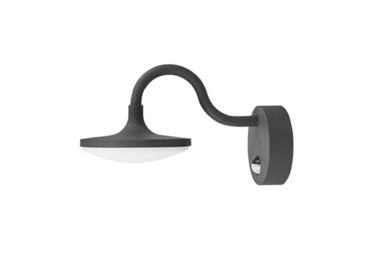 Lucande LED Applique extérieure Finny (Moderne) en Noir Aluminium (1 lampe\,à)\, pour mur extérieur/façade de maison terrasse und balcon