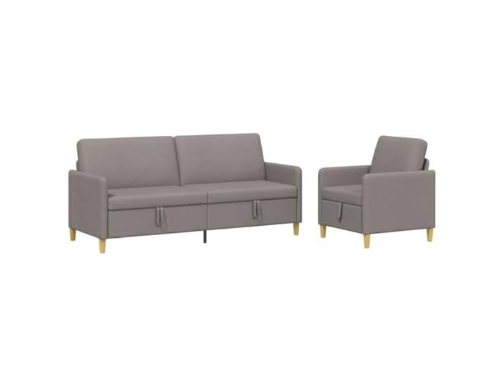 Todiikf 2-teiliges Sofa Set mit Stauraum 4-Sitzer Couch Taupe Praktisches Couch-Set mit integriertem Sitzstauraum und abnehmbaren Bezügen, ideal für Wohnzimmer und Gästebereich.