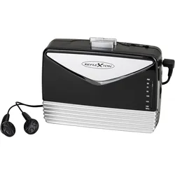 Reflexion Tragbarer Kassettenspieler, MP3 Player + Portable Audiogeräte, Schwarz, Silber
