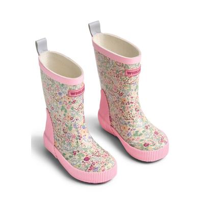 Stiefel WHEAT "WHEAT Gummistiefel Welly", Mädchen, Gr. 25, bunt (cool sky flowers), Gummi, Schuhe Stiefel