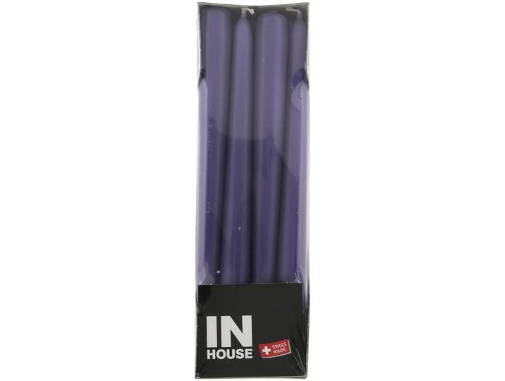 Inhouse Spitzkerzen lila 2.2x24cm 12 Stück