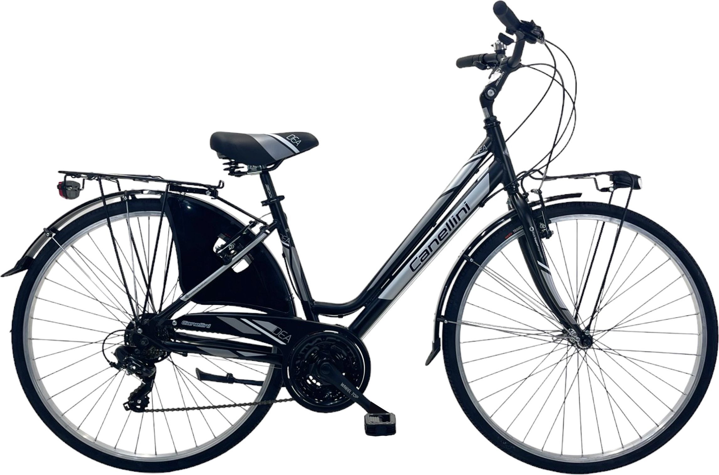 Citybike Fahrrad DEA 21v Canellini 28" - Frau - Schwarz