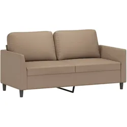 vidaXL 2-Sitzer-Sofa Cappuccino-Braun 140 cm Kunstleder