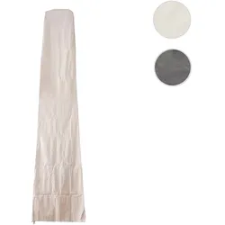Schutzhülle 370cm für 5x5m XXL-Marktschirm HWC-D20, Abdeckhülle Cover mit Reißverschluss ~ creme