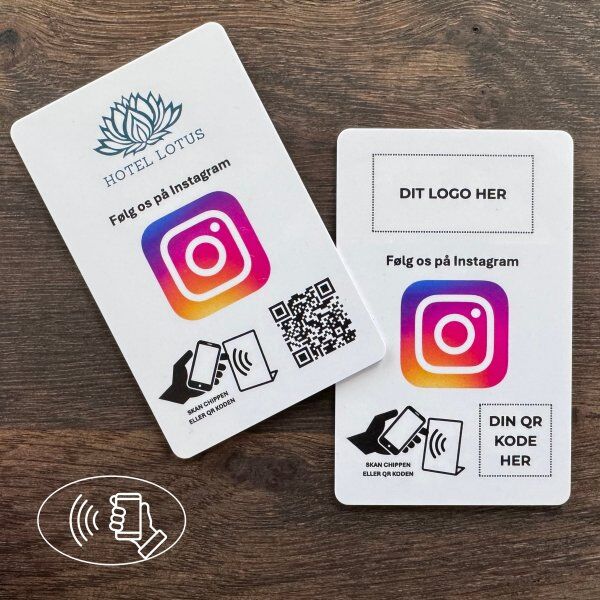 Securit Kort Med Chip, Eget Logo, Instagram