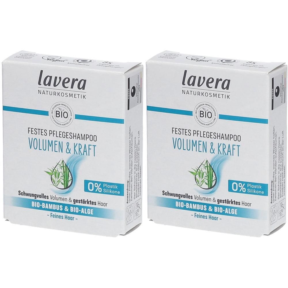 Lavera festes Pflegeshampoo Volumen & Kraft 2x 2x50 g Shampoo