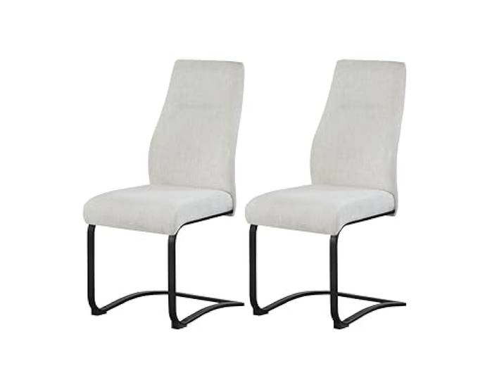 xonox.home – Schwingstuhl Tina 43x98x59 cm Creme 2er Set – Robuster Freischwinger für Esszimmer – Stabil, langlebig, belastbar 120 kg – Eleganter Design-Stuhl für Wohnbereiche