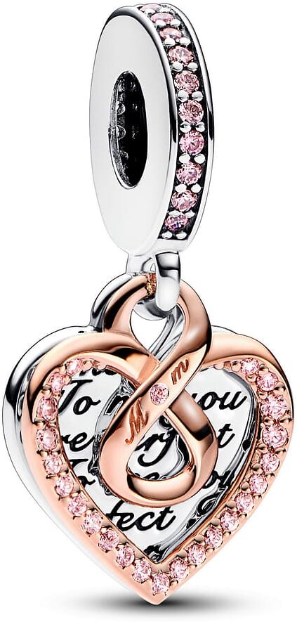 Charm Pandora Pendant Double Cœur Infini Bicolore Femme