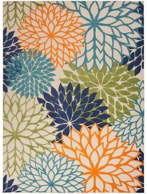 Nourison Aloha Floral Modern, Indoor/Outdoor Area Rug