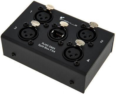 Stairville RJ45 DMX Split Box FX4 Schwarz