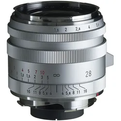 Nokton 1,5/28 mm Type I VM, asphärisch, silber, Objektiv