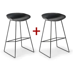 Barhocker MONTY 1+1 GRATIS, schwarz