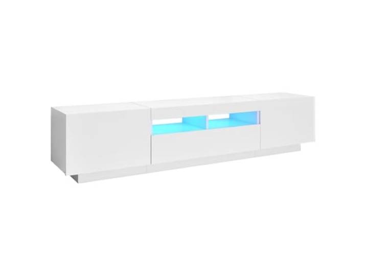 vidaXL TV-Schrank mit LED-Leuchten Weiß 180x35x40 cm