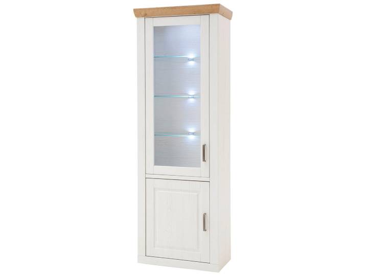 Landscape Vitrine, Eiche, Pinien, Glas, 4 Fächer, 73x210x40 cm, Typenauswahl, Beimöbel erhältlich, Wohnzimmer, Wohnwände, Vitrinenschränke