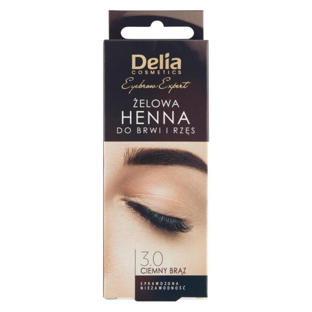 Delia Cosmetics Delia - Henna for eyebrows and eyelashes gel 3.0 Dark Brown 15ml (Dunkelbraun) (36036923)