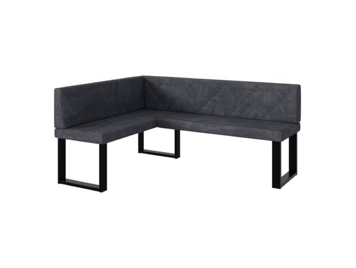 MEBLINI Eckbank für Esszimmer - Küchenbank - Essecke - Sitzecke Küche - ERIC - U-Beine 128x168x87cm Links - Dunkelgrau Samt