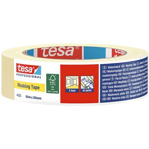 Tesa Kreppband 4323, Masking Tape, 25mm x 50m, für Innen