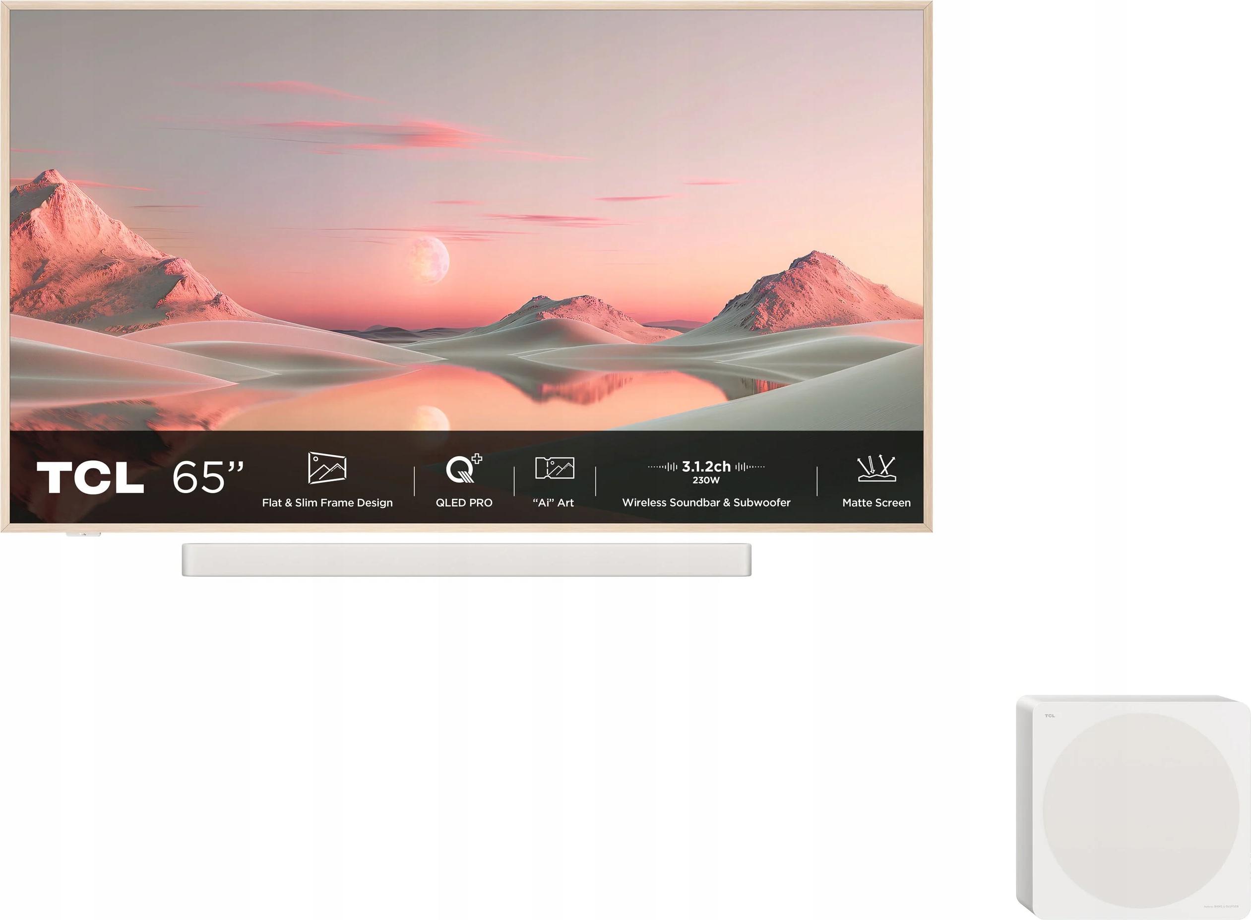 TCL 65A300 Pro, 165,1 cm (65"), 3848 x 2160 Pixel, QLED, Smart-TV, WLAN, Weiß