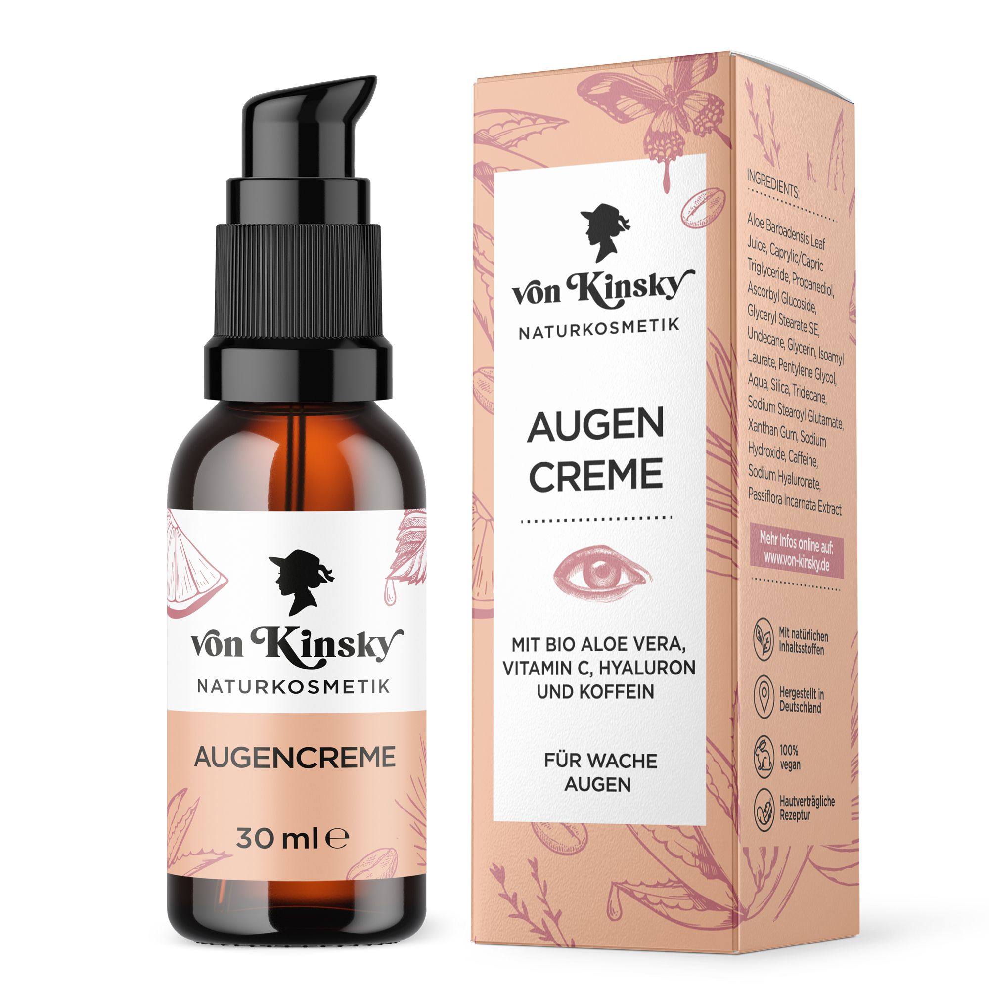 VON Kinsky Bio Augencreme Aloe Vera+Vitamin C 30 ml