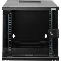 Wandgehäuse 254 mm (10") - 312x300 mm (BxT), IT-Schrank schwarz, 6HE