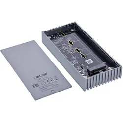 InLine USB4 M.2 SSD Gehäuse (M.2), Festplattengehäuse, Grau