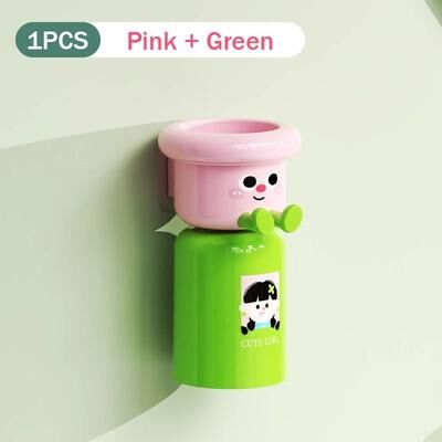Uplift Essentials Creative 2 in 1 Kids' Toothbrush & Gargle Cup Holder green