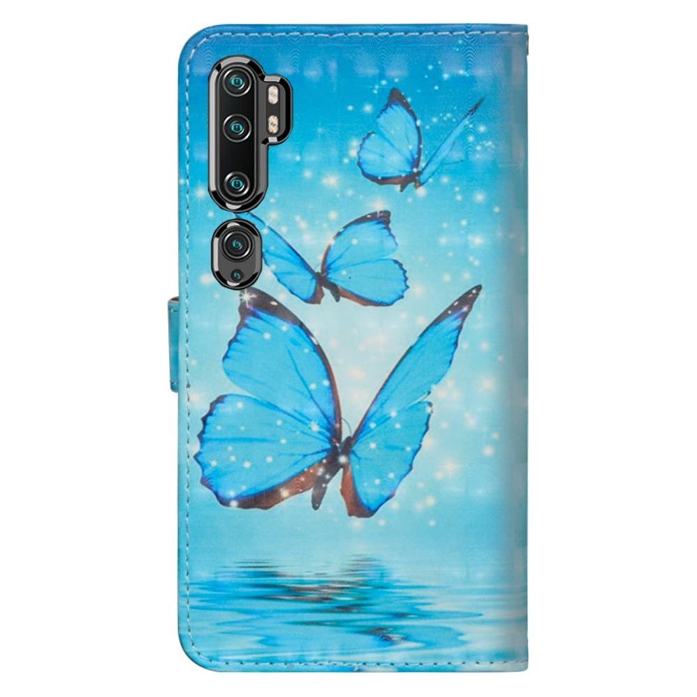 Cover-Discount Xiaomi Mi Note 10 / 10 Pro - Etui Schmetterlinge Glitzer Effekt blau (Xiaomi Mi Note 10, Xiaomi Mi Note 10 Pro) (101906061I)