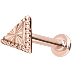 14 Karat Gold Labret mit Innengewinde DREIECK