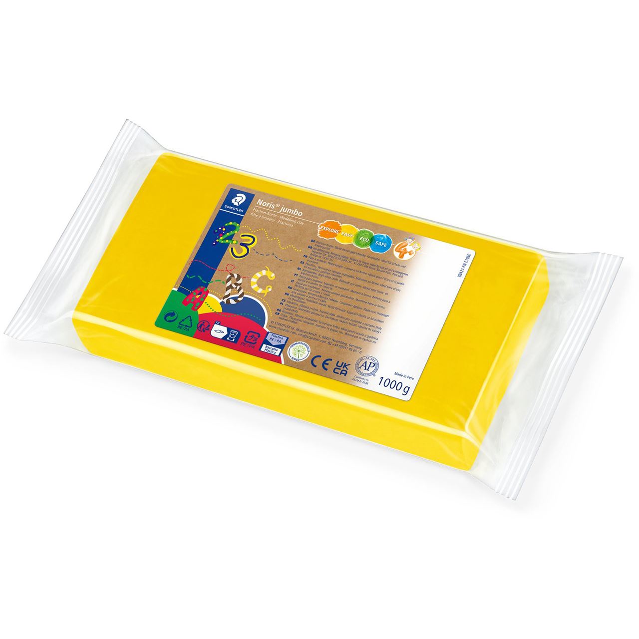 STAEDTLER Knete Noris Club Plastilin 8421 gelb, 1,0 kg
