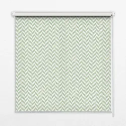 INNENROLLO - Fensterrollo - Rollo - 150x140 cm - Grünes Fischgrätmuster