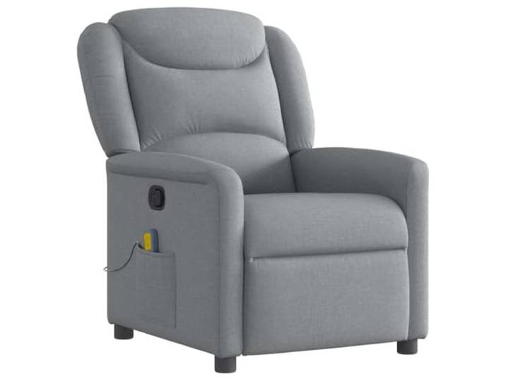vidaXL Massagestoel verstelbaar stof lichtgrijs, zitstoel, armstoel, fauteuil, leunstoel, stoel, televisiefauteuil, tv-stoel, tv-fauteuil, zetel